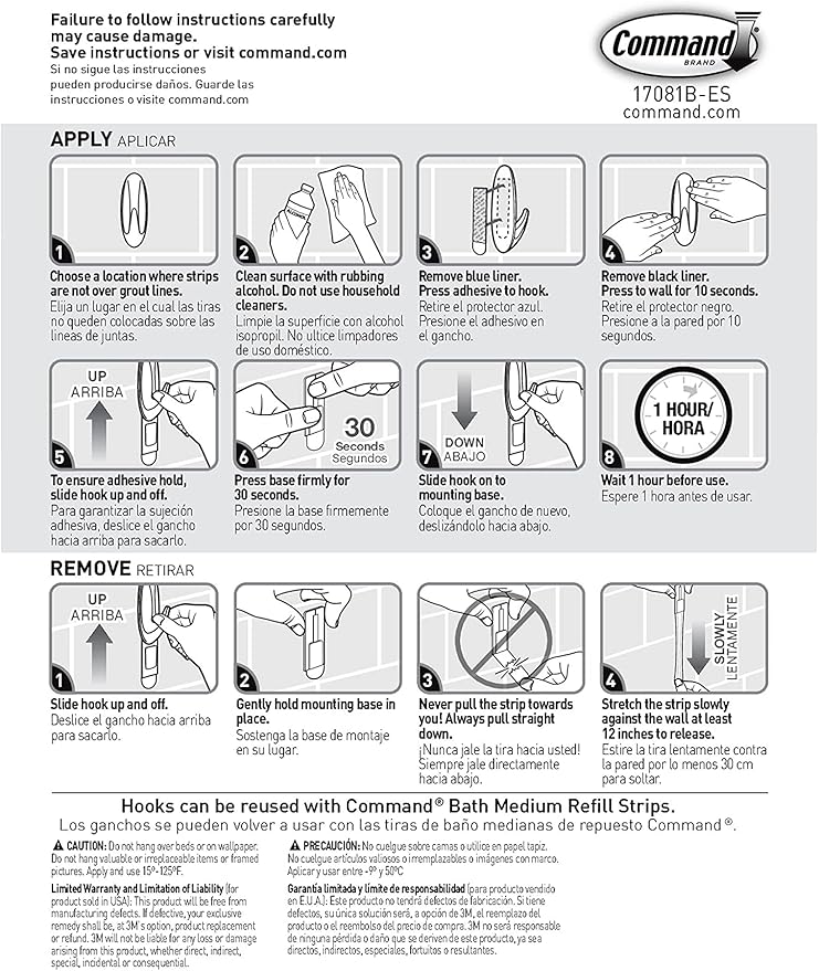 Command Designer Bath Hooks, 2-Hooks - Image 8
