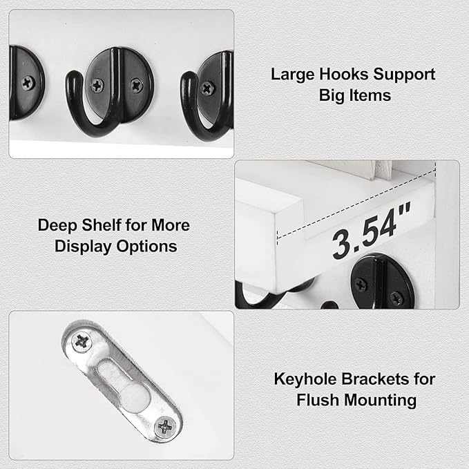 Key Holder for Wall, Decorative Key and Mail Holder - Image 3