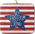 4th of July Dish Drying Mat for Kitchen Counter Patriotic Holiday Absorbent by Unknown