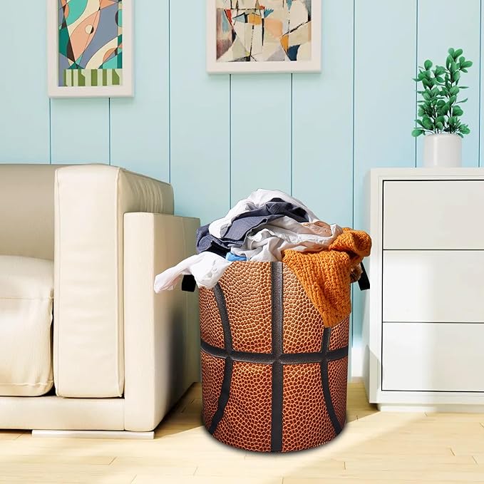 Basketball Laundry Basket Ball Texture Oxford Cloth Laundry Hamper - Image 6