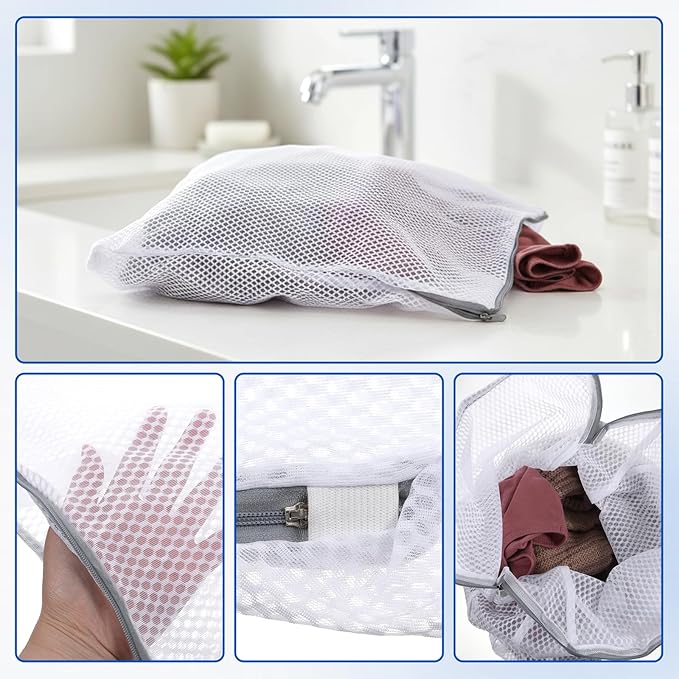 3Pcs 22" x 15" Mesh Hanging Laundry Bags - Image 3