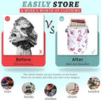 Pink Flamingo Laundry Basket Animal Foldable Funny Laundry Hamper Oxford Cloth - Image 3