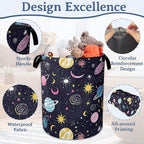 Planet Moon Universe Galaxy Laundry Basket, Foldable Waterproof Oxford Cloth - Image 4