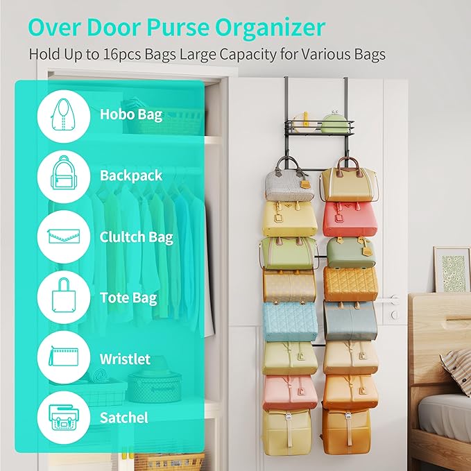 HapiRm Over The Door Purse Organizer - Image 4