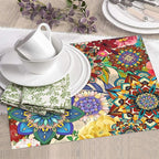 Boho Floral Dish Drying Mat for Kitchen Counter Washable Absorbent Reversible - Image 3