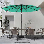 AreShark 9 FT Patio Umbrella for Outdoor, Outdoor Umbrella with Push Button Tilt and Crank, Outdoor Patio Umbrellas with 8 Sturdy Ribs for Market, Garden, Deck, Backyard, Pool (Peacock Blue) - Image 6