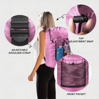 Laundry Bag with Shoulder Straps and Mesh Pocket Laundry Backpack Large - Image 3