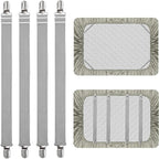 4Pcs Adjustable Bed Sheet Straps Clips, Elastic Mattress Sheet Fasteners Holder by QoeCycth