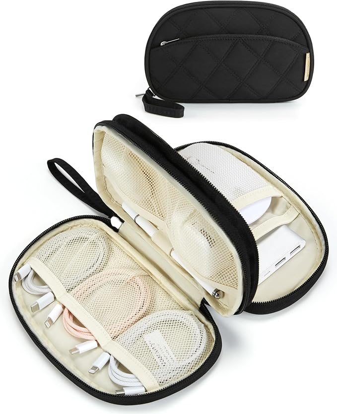 BAGSMART Travel Cord Organizer Electronics Case, Double Layers Puffer Cable by BAGSMART