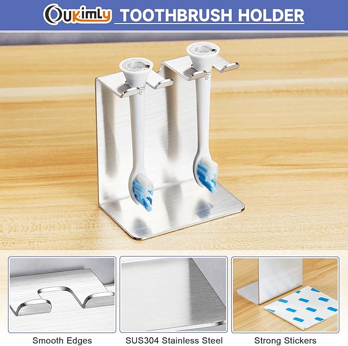 Electric Toothbrush Head Holder, Oukimly Toothbrush Holder Wall Mounted or - Image 3