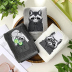 3 Pcs Raccoon Gifts Hand Towels - Image 6