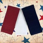 Patriotic Red White Navy Blue Kitchen Hand Dish Towels Oversized 28"x18" - Image 2