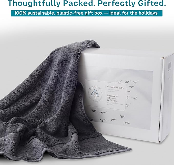 Fabdreams 100% Organic Cotton Bath Towel Set of 6 700 GSM Hotel Premium Plush - Image 7