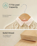SONGMICS Kids Wooden Hangers 20 Pack, Solid Wood Baby Hangers, Children's Coat - Image 4
