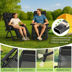 Suteck Zero Gravity Chair, Reclining Camping Lounge Chair w/Removable Cushion, Upgraded Lock and Cup Holder, Reclining Patio Chairs Folding Recliner for Indoor and Outdoor - Image 8