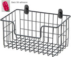 Wire Storage Basket 2 Packs, Wall Mounted Kitchen Bathroom, Hanging Cabinet - Image 9