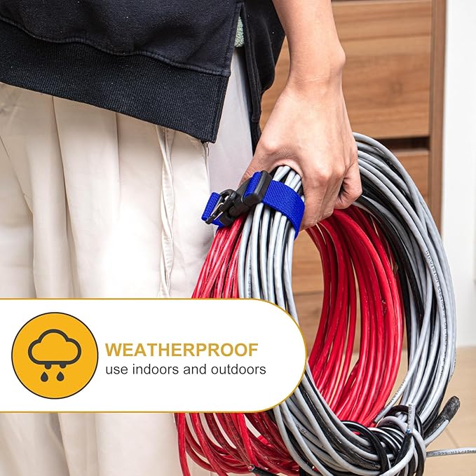 12 Pack 17 Inch Adjustable Extension Cord Holder Organizer - Image 4