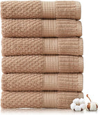 NY Loft 100% Cotton Hand Towel 6 Pack Hand Towel Set | Super Soft & Absorbent by NYLoft