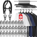 30 Pcs Travel Hangers Portable Foldable Travel Hanger Organizer, Plastic Cruise by Besslly