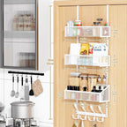 Over The Door Hooks Organizer, Coat Rack Over The Door Storage Hanger Towel Rack - Image 8