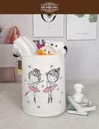 HUNRUNG Laundry Hamper, Large Canvas Fabric Lightweight Storage Basket Toy - Image 7