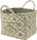 Quilted Fabric Storage Basket by Unknown