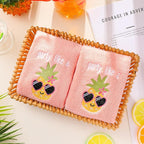 2 Pcs Party Like a Pineapple Hand Towels Coral Bathroom Decor 14x29 Inch - Image 3