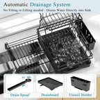 2 Tier Dish Drying Rack, Large Extendable Dish Racks - Image 6