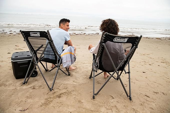 Coleman Comfortsmart Portable Suspension Chair, Ultra-Comfortable Outdoor Camping Chair with Drink Holder & Carry Bag, Supports up to 300lbs, Great for Camping, Tailgating, Firepits, Patio, & More - Image 4