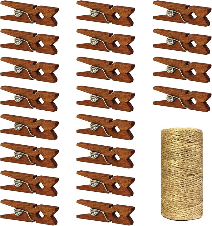 Mini Natural Wooden Clothespins by Millennial+Essentials
