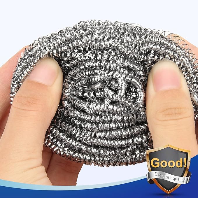 18 Pack Stainless Steel Scrubber, Steel Wool Srubber - Image 4