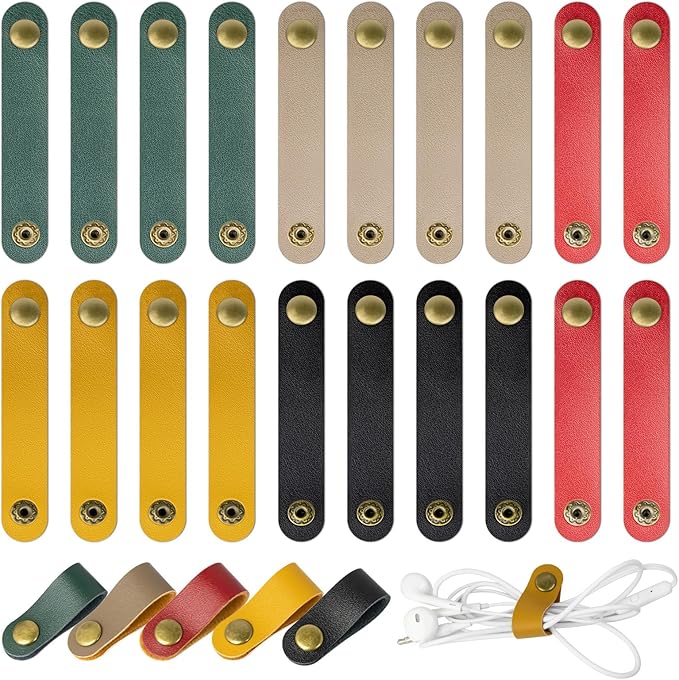 20 Pcs Leather Cord Organizer by Unknown