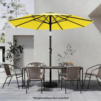 AreShark 9 FT Patio Umbrella for Outdoor, Outdoor Table Umbrella with Push Button Tilt and Crank, Outdoor Patio Umbrellas with 8 Sturdy Ribs for Market, Garden, Pool (Yellow) - Image 6