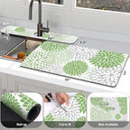 Findosom 2PCS 17" x 32" Dish Drying Mat & 24" x 5.5" Sink Splash Guard - Image 2
