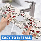 Vintage Flower Plants Butterfly Dish Drying Mat - Image 6