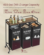 VASAGLE Laundry Sorter, 43.5 Gal. Laundry Hamper Basket - Image 3