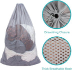 2 Pack Mesh Laundry Bags, 24 x 36 Inches Heavy Duty Drawstring Bag, Travel and - Image 4