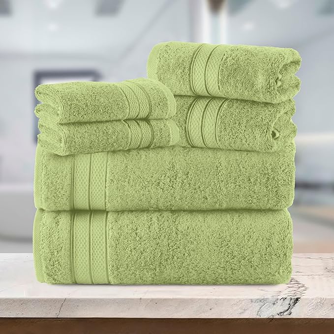 Elegant Comfort Luxury 6-Piece Towel Set, Premium Soft 100% Turkish Cotton - Image 7