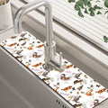 Cute Cat and Butterfly Dish Drying Mat by Unknown
