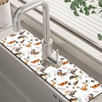 Cute Cat and Butterfly Dish Drying Mat by Unknown