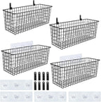 4 Set Hanging Wall Mount Storage Baskets by AOZITA