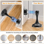 Crosize Magnetic Door Stoppers 4 Pack, Stainless Steel Door Stops - Image 4