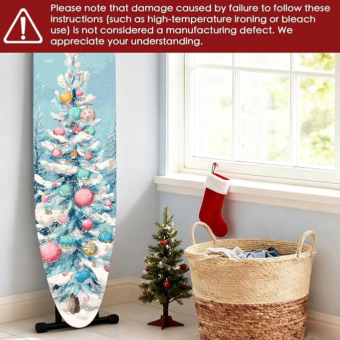Nuxovilar Ironing Board Covers Snowy Winter Tree Pattern Polyester 15x54 Inches - Image 6