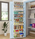 White 10-Tier Over The Door Pantry Organizer, Pantry Organization and Storage by Mefirt