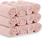 White Classic Luxury Cotton Washcloths 13x13 Inch - Image 3