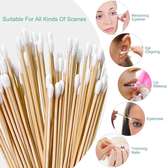 400 Pcs 6-Inch Long Cotton Swabs - Image 2