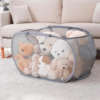 4 Pack Pop-Up Mesh Laundry Basket, Four Colors Pop Up Mesh Hamper, Open - Image 6