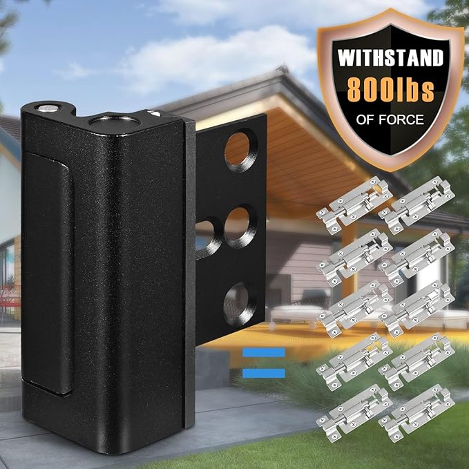6Pack Home Security Door Reinforcement Lock, Childproof Safety Door Lock Latch - Image 3