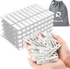 RIVEDA 50pcs Colored Wooden Clothes Pins, Clothespins by RIVEDA