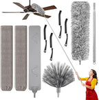 100-inch Duster with Extension Pole, 9-in-1 Cobweb Duster Kit Includes Spider by Unknown